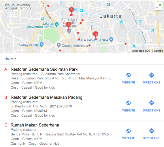 Restoran Sederhana Sudirman Park