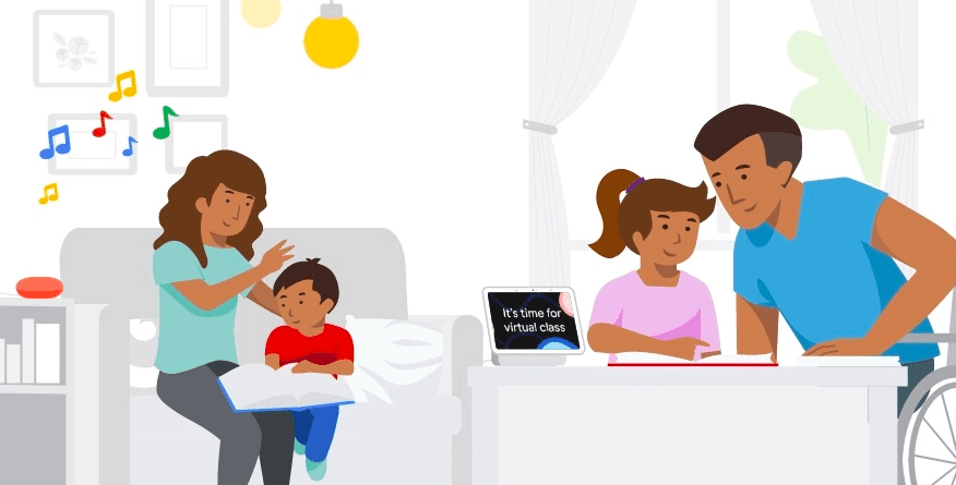 Home schooling online - Google Assistant